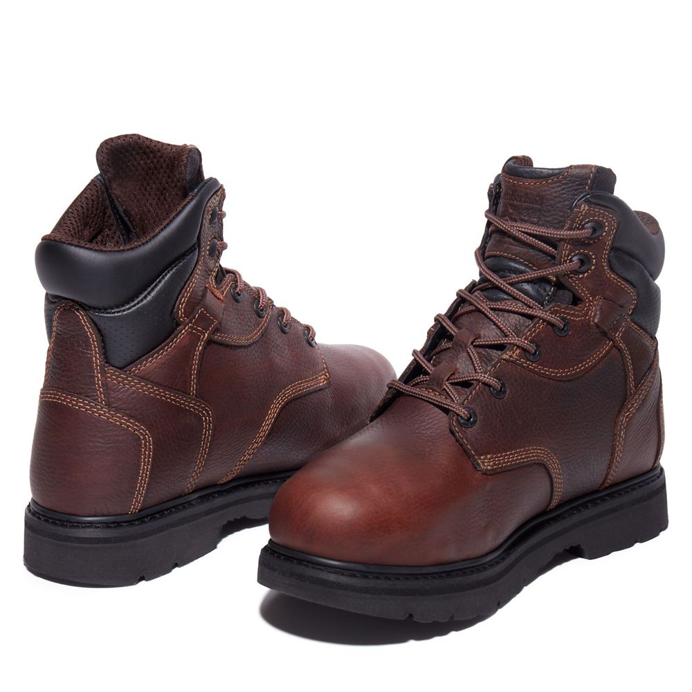 Botas de Trabajo Timberland Hombre Pro® Flexshield Met Guard 6\" Steel Toe Burdeos - Chile PMS-673402